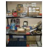 ASSORTED HARDWARE CONTENTS OF 3 SHELVES