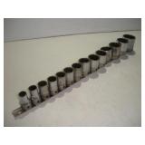 SNAPON 1/2 IN DRIVE SOCKET SET 7/16 TO 1 1/4