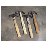 (4) VAUGHAN CLAW HAMMERS