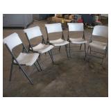 (5) LIFETIME FOLDING CHAIRS