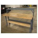 6FT BUTCHER BLOCK TOP WORK STATION