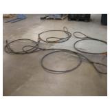 (4) 18FT WIRE ROPE SLINGS 1IN THICK