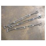 (3) ADJUSTABLE 18IN TURNBUCKLES 1/2 IN THICK