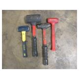 (4) DEAD BLOW HAMMERS AND MALLET