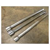 (3) 3/4 DRIVE 16IN EXTENTIONS