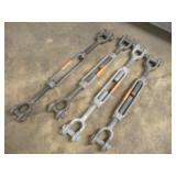 (4) 3FT ADJUSTABLE TURNBUCKLES 1 1/2 IN THICK