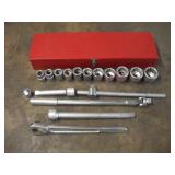 WILLIAMS 1IN DRIVE SOCKET SET W/