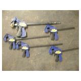 (5) IRWIN 12 AND 8IN BAR CLAMPS