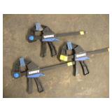 (3) HART 8IN BAR CLAMPS