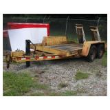 1998 TOWMASTER 12FT DUAL AXLE EQUIPMENT TRAILER
