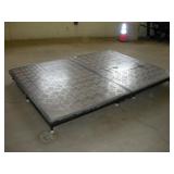 FOLDING PORTABLE STAGE PLATFORM ON WHEELS