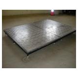 FOLDING PORTABLE STAGE PLATFORM ON WHEELS