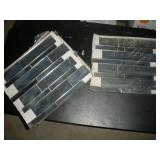 (9) PANELS OF GLASS BACKSPLASH
