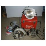 (2) CIRCULAR SAWS W/ ROUTER AND 6IN BUFFER
