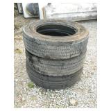 (3) 19 1/2 IN TRUCK TIRES 10/32 TREAD DEPTH