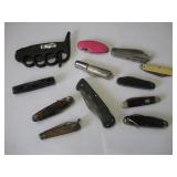 (12) POCKET AND LOCK BLADE KNIVES