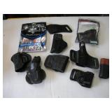 (11) LEATHER PISTOL HOLSTERS