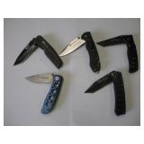 (5) SMITH AND WESSON LOCKING KNIVES
