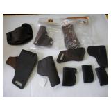 (10) LEATHER PISTOL HOLSTERS