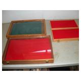 (3) KNIFE / GUN DISPLAY BOXES LARGEST 18X12X3