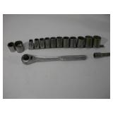 CRAFTSMAN 1/2 IN DRIVE SAE SOCKET SET W/