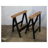 (2) IRON HORSE FOLDING METAL SAW HORSES