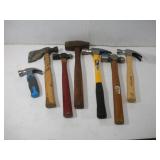 ASSORTED HAMMERS AND HATCHET