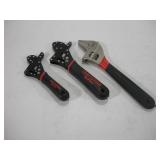 CRAFTSMAN ADJUSTABLE WRENCHES 6 8 AND 10IN