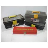 (4) 12IN PLASTIC TOOL BOXES
