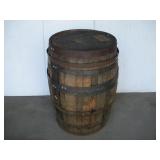 55 GAL WOODEN BARREL 35IN TALL