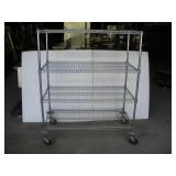 4FT METAL WIRE SHELF ON WHEELS