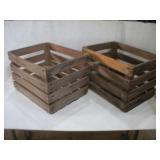 (2) WOODEN CRATES