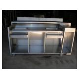 STAINLESS STEEL NSF PREP STATION ON WHEELS