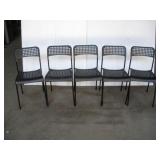 (5) METAL / PLASTIC STACKING OFFICE CHAIRS