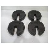 (4) STACKING TENT WEIGHTS