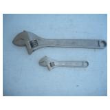 (2) PROTO ADJUSTABLE WRENCHES 6 & 12 IN