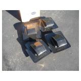 (4) NEW ROOF VENTS 11 X 12 1/2 IN