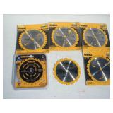 (6) NEW DEWALT 6 1/2 & 7 1/4 IN CIRCULAR SAW BLADE