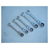 PITT SWIVEL HEAD STUBBY RATCHETING WRENCHES