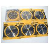 (6) NEW DEWALT 6 1/2 &  7 1/4 IN CIRCULAR SAW BLAD