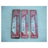 (15) NEW MILWAUKEE METAL SAWZALL BLADES 3 IN