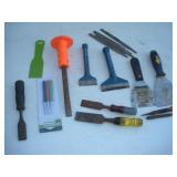 ASSORTED CHISELS, PUNCHES & FILES