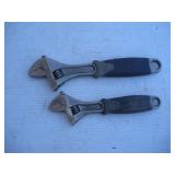 (2) KOBALT ADJUSTABLE WRENCHES 8 & 10 IN