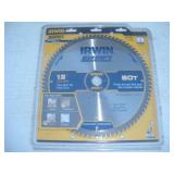 NEW IRWIN 12 IN 80 TOOTH CARBIDE SAW BLADE
