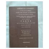 1796 Reprint of American Cookery (1976)