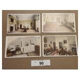 4 - 1926 Mt. Vernon Interior Postcards