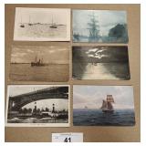 6 - Ships & Boats Postcards