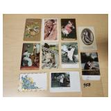 10 - Romantic and Best Wishes Postcards Mix