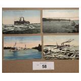 4 - Ships Postcards