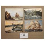 4 - Ships Postcards